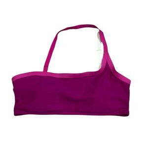 Summersalt Sidestroke Bikini Top Size 8 Pink One Shoulder Strappy Swim